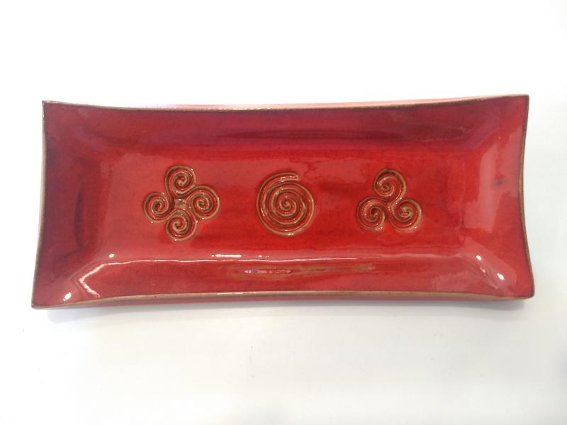 Set 2 piezas de ceramica recuerdo de Cedeira Galicia gaita y barco figuras 